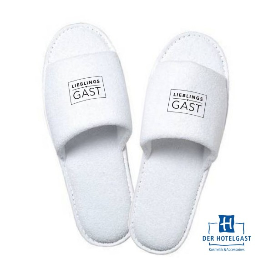 Slipper »LIEBLINGS♥Gast« aus Frottee mit Banderole