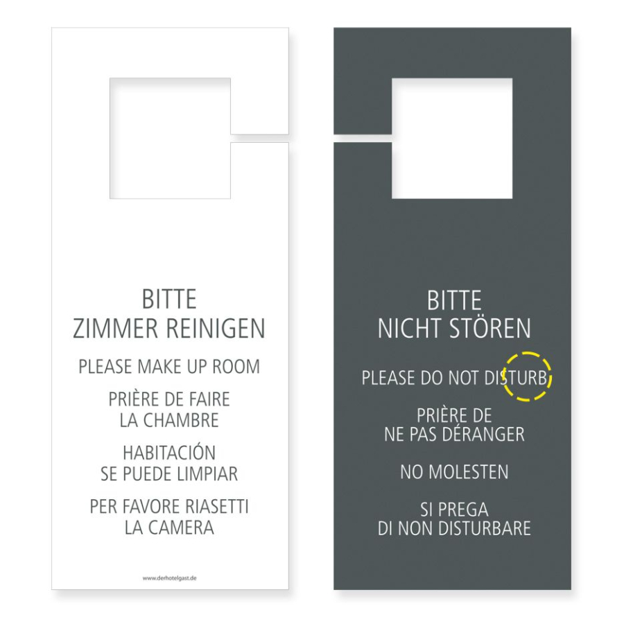 Türhängeschild  mit Druckfehler im englischen Text