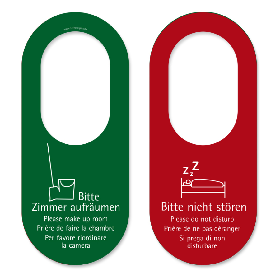 Türhängeschild "Bitte nicht stören / Bitte Zimmer aufräumen"