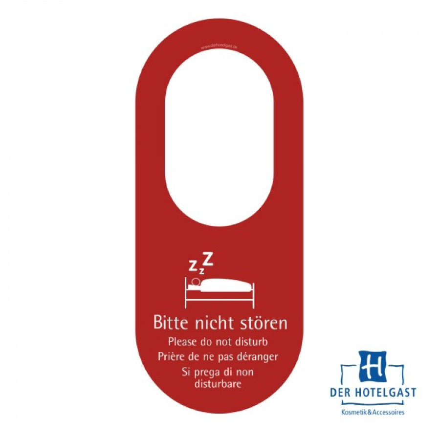 Türhängeschild beidseitig rot "Bitte nicht stören"